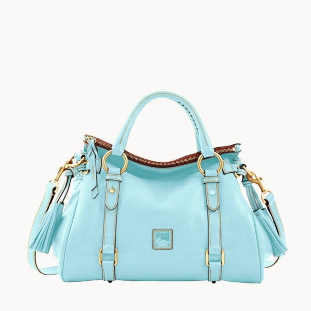 NWT! Dooney & Bourke Florentine Satchel In Pale Blue